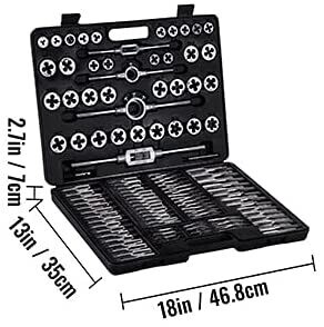 116-40 Pieces Tap and Die Set | Complete Tool Kit for Precision Threading