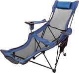 Folding Camping Chair Blue 168 cm x 56 cm x 69 cm