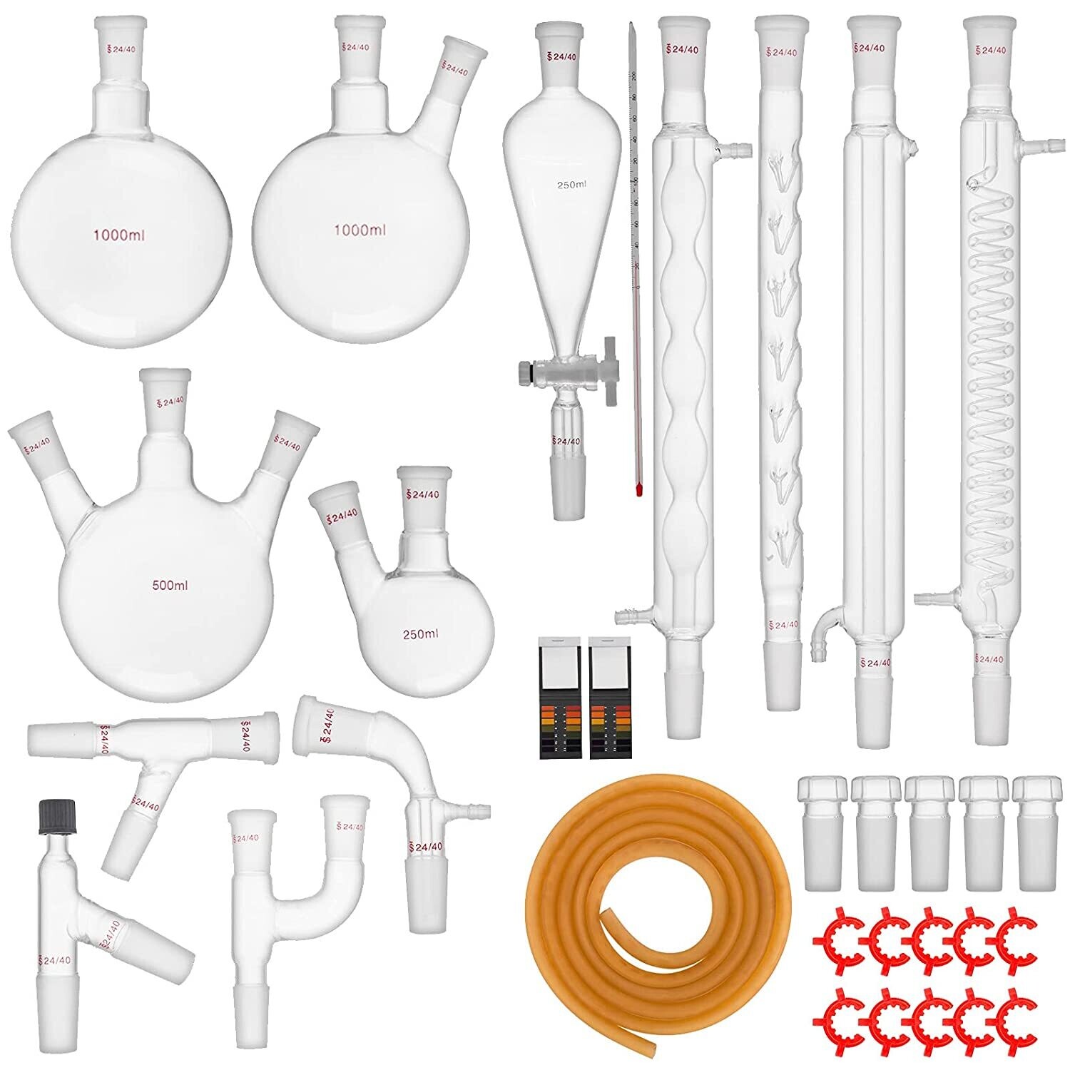 Laboratory Glass Kit with Borosilicate Glass 24/40
