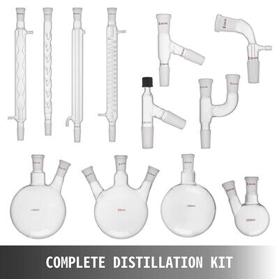 Laboratory Glass Kit with Borosilicate Glass 24/40