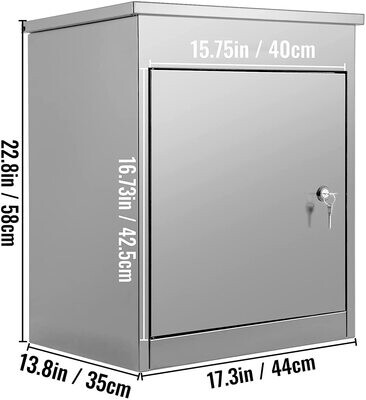 Galvanized Steel Parcel Box for Secure Mail Storage, Weatherproof and Durable Design