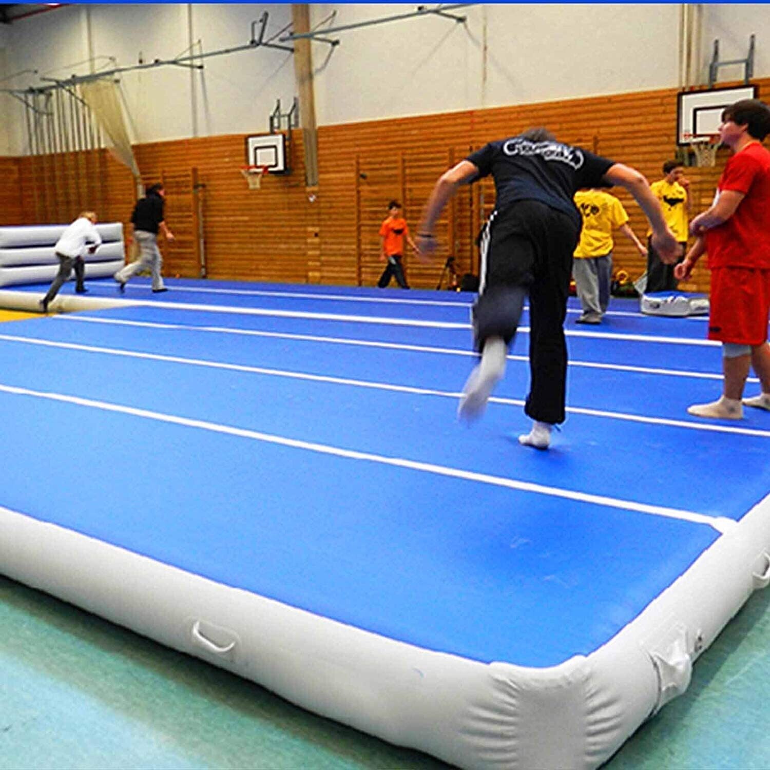 Inflatable Gym Mat for Home and Outdoor Exercise, Yoga, and Fitness Activities