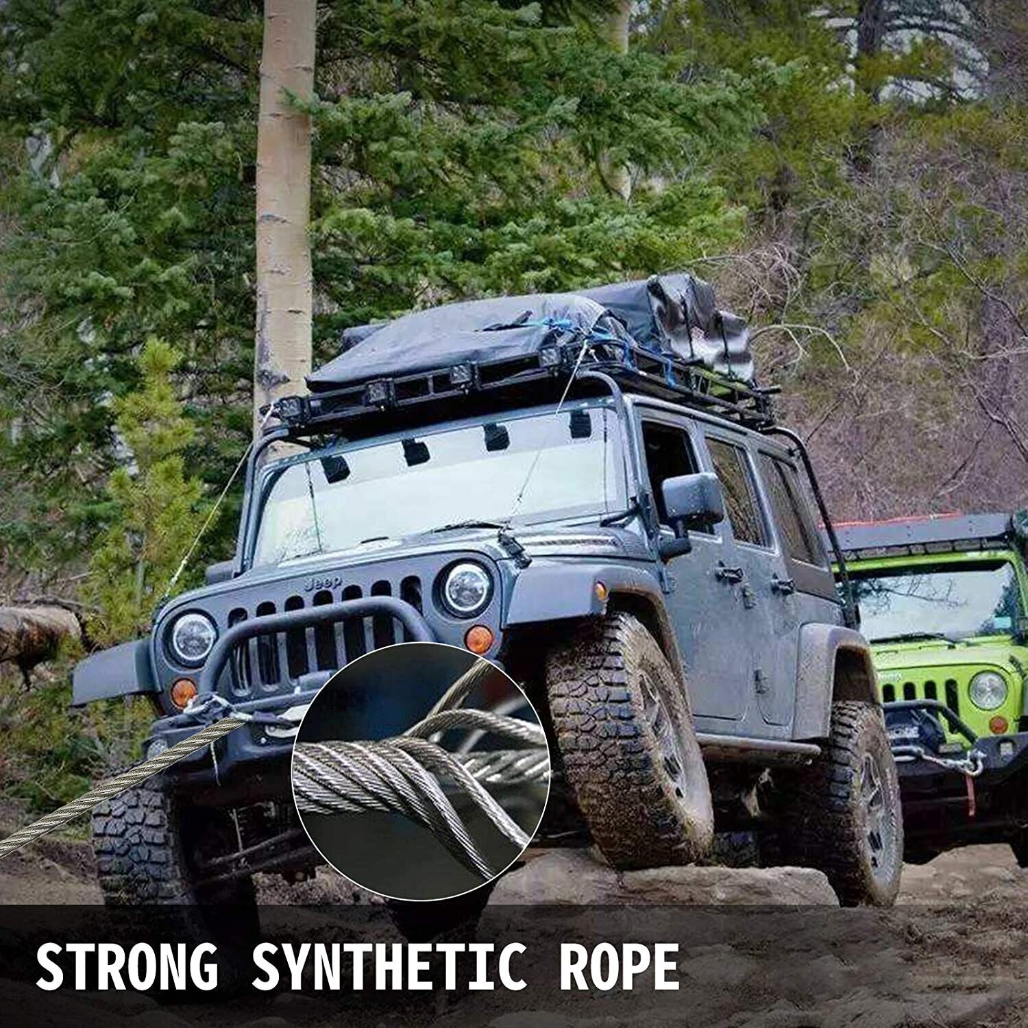 Electric Cable Winch, 12V, made of durable stainless steel, designed for heavy-duty lifting and pulling applications, offering strong performance for vehicles, boats, and other equipment.