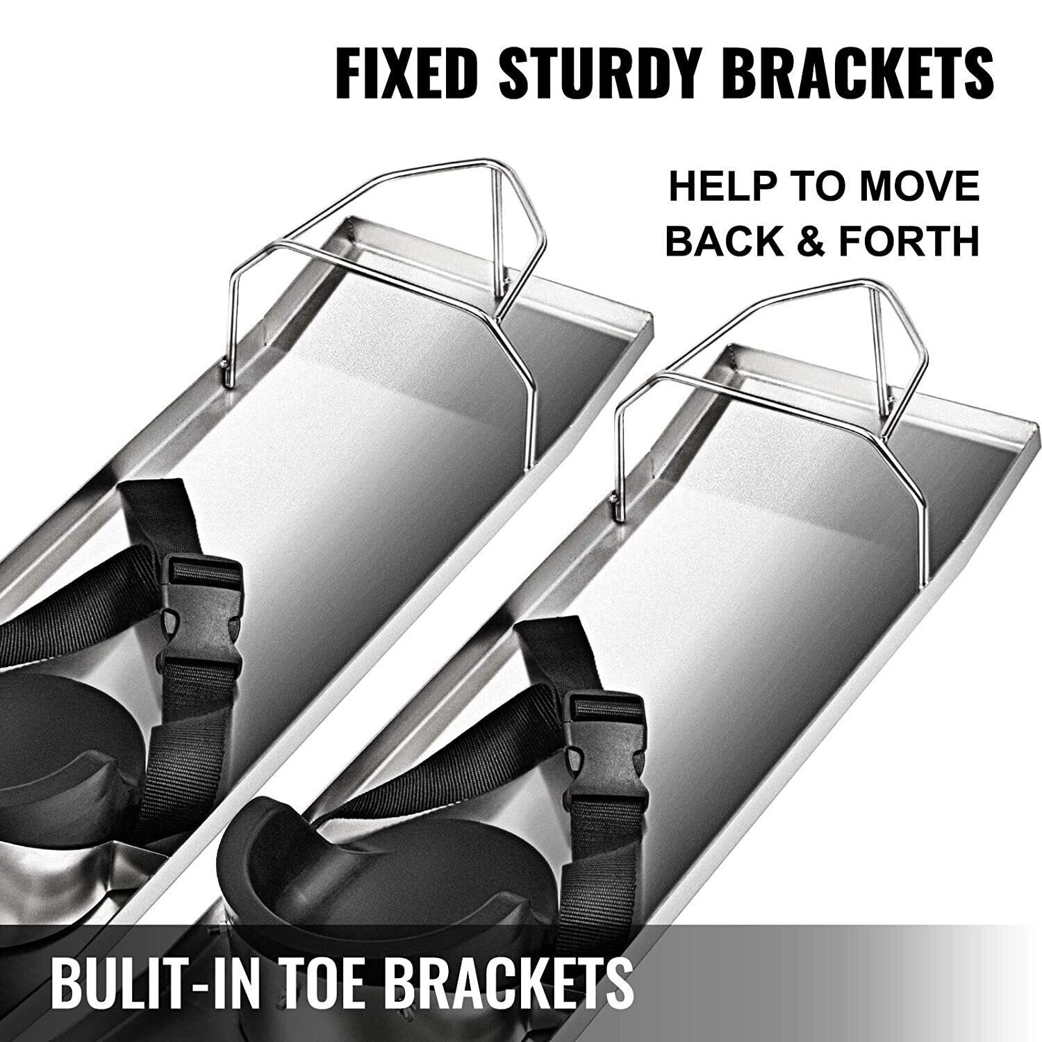Two Concrete Knee Boards Slider Knee Boards Stainless Steel Pair Moving Sliders Knee Pads &amp; Board Straps for Concrete Finishing 28” x 8”