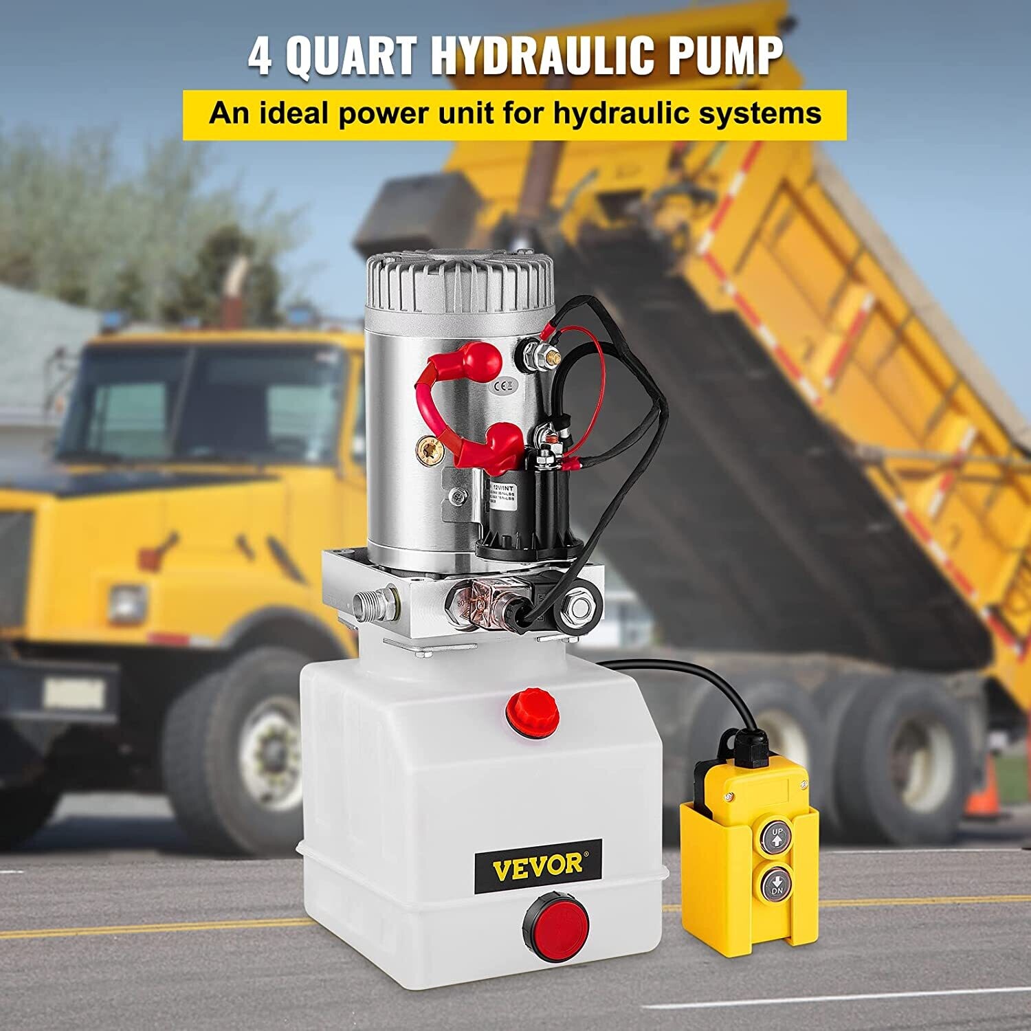 Hydraulic Pump Single-Acting Hydraulic Unit with 4L Reservoir for Lifting and Industrial Applications