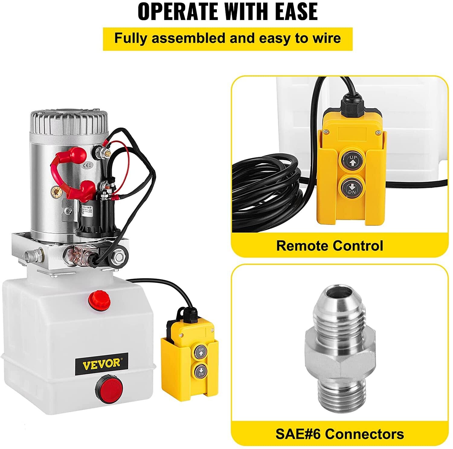 Hydraulic Pump Single-Acting Hydraulic Unit with 4L Reservoir for Lifting and Industrial Applications