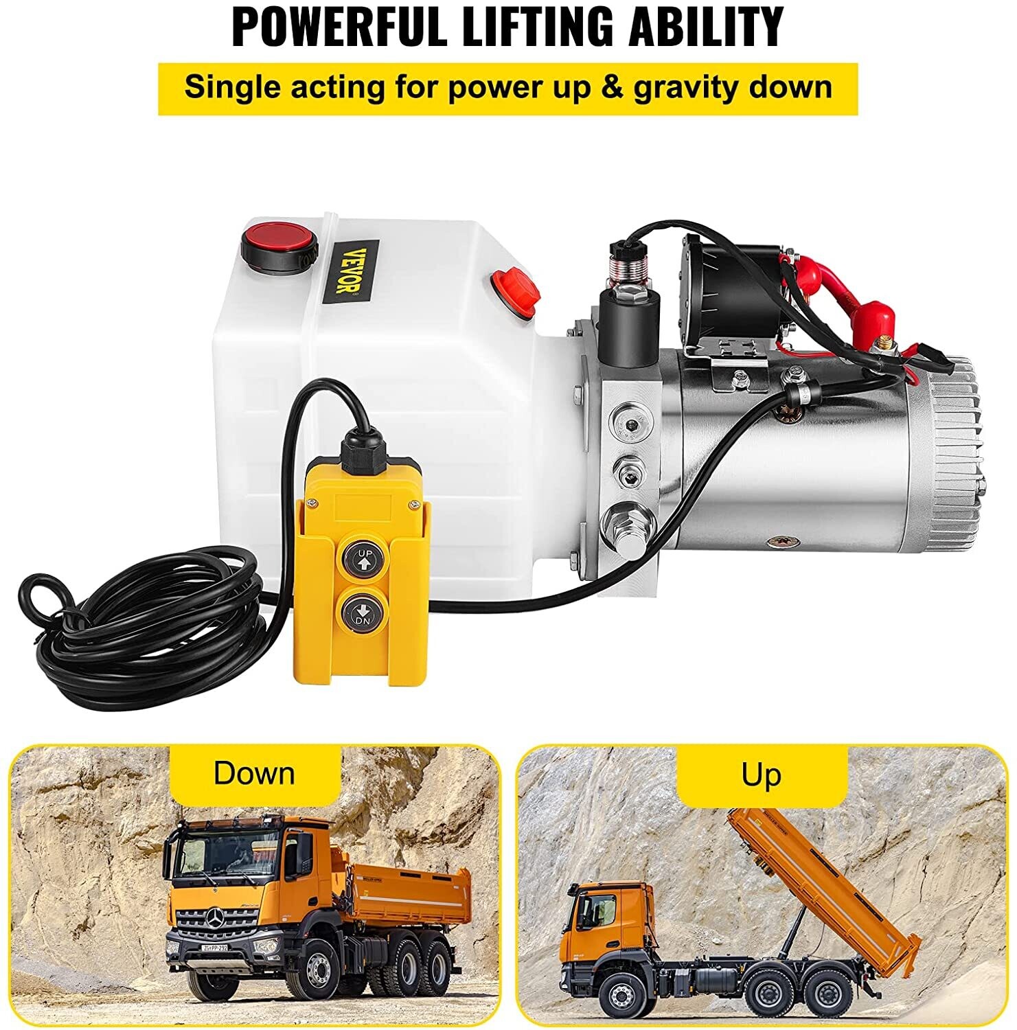 Hydraulic Pump Single-Acting Hydraulic Unit with 4L Reservoir for Lifting and Industrial Applications