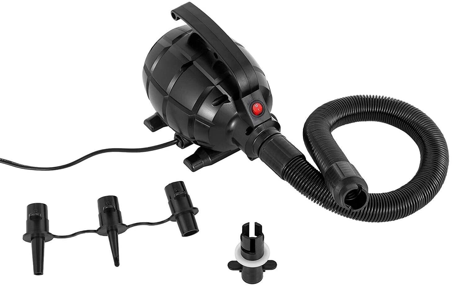 Electric Air Pump with 4 Nozzles – High-Performance Inflator for Air Mattresses, Pools, and Inflatables