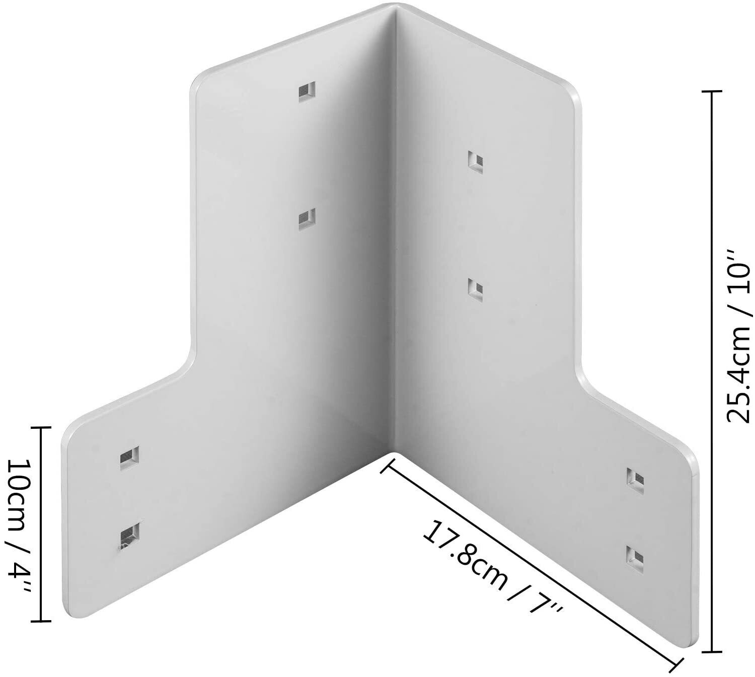 Corner Brackets Pack of 8, Basic Color Angle Connectors for Furniture, Shelving, and Home Repair Projects