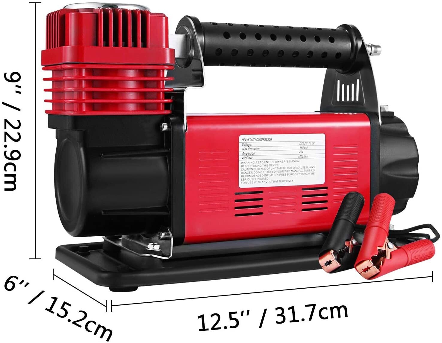 High Pressure Air Pump 12V Portable Compressor for Tires, Inflatables, and Vehicles