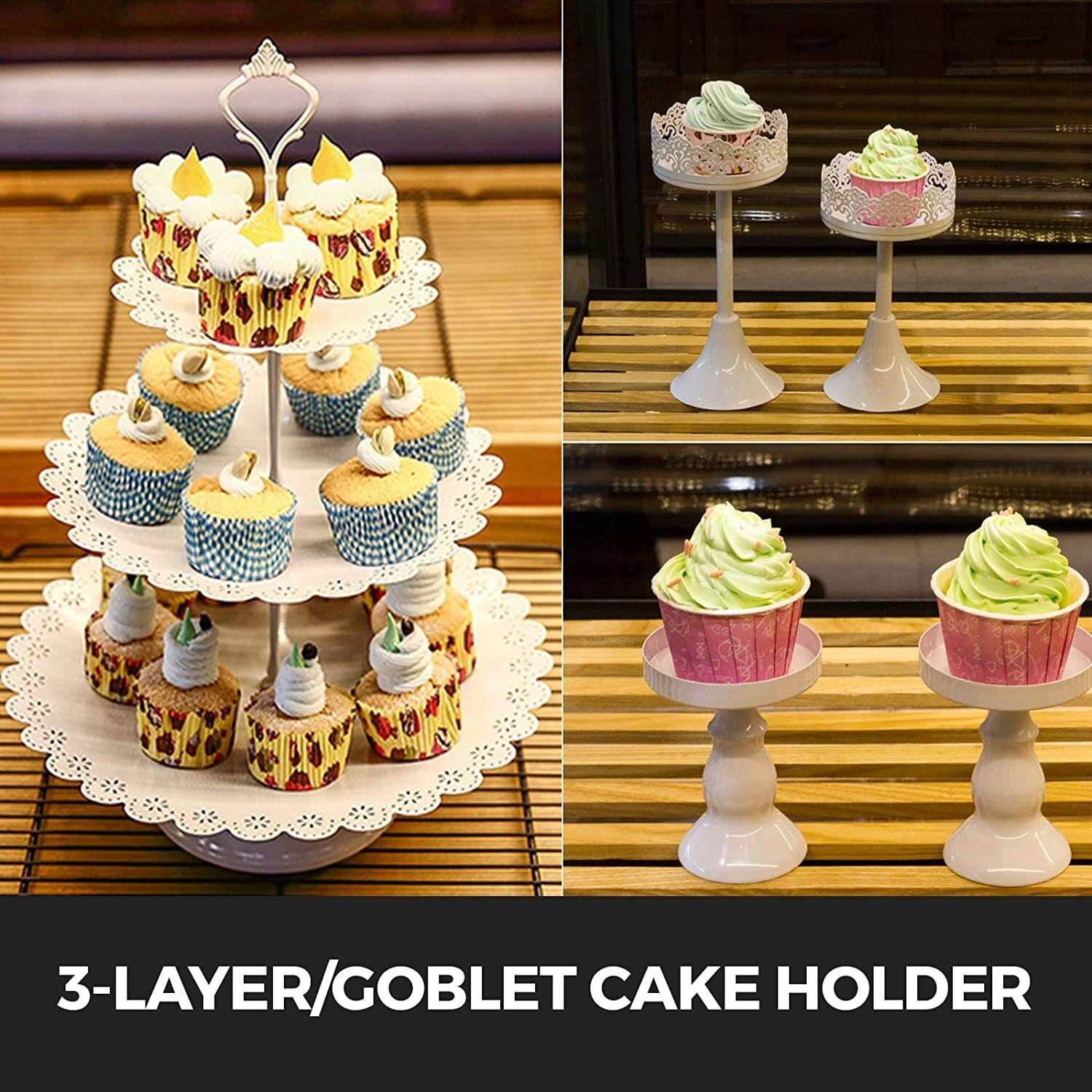 Set of 12 Cake Stand Vintage Wedding