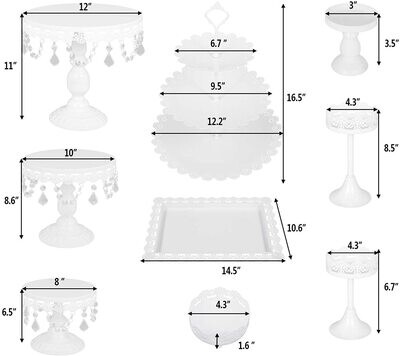 Set of 12 Cake Stand Vintage Wedding