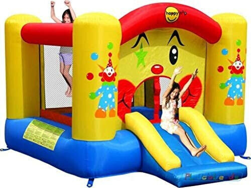 Clown Bouncy Castle with Slide, Inflatable Bounce House for Kids, Outdoor Playset