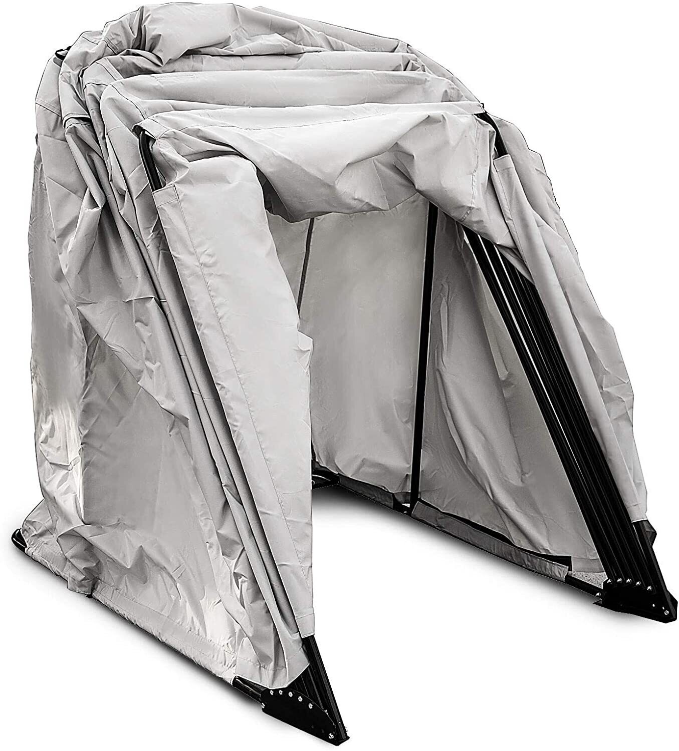 Small Silver Motorcycle Protection Garage Cover