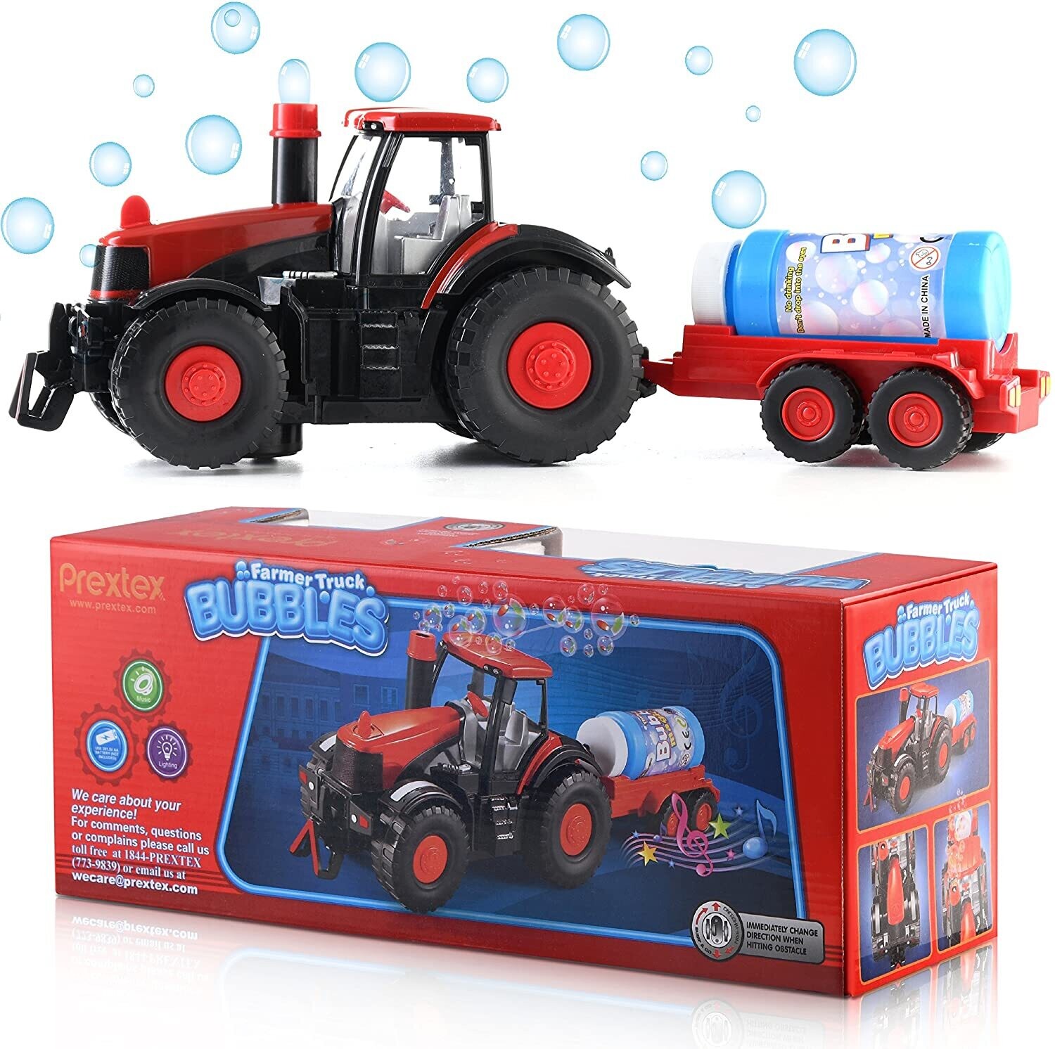 Bump &amp; Go Bubble Blowing Farm – Interactive Toy Farm with Bubble-Making Fun for Kids, Battery-Powered Playset