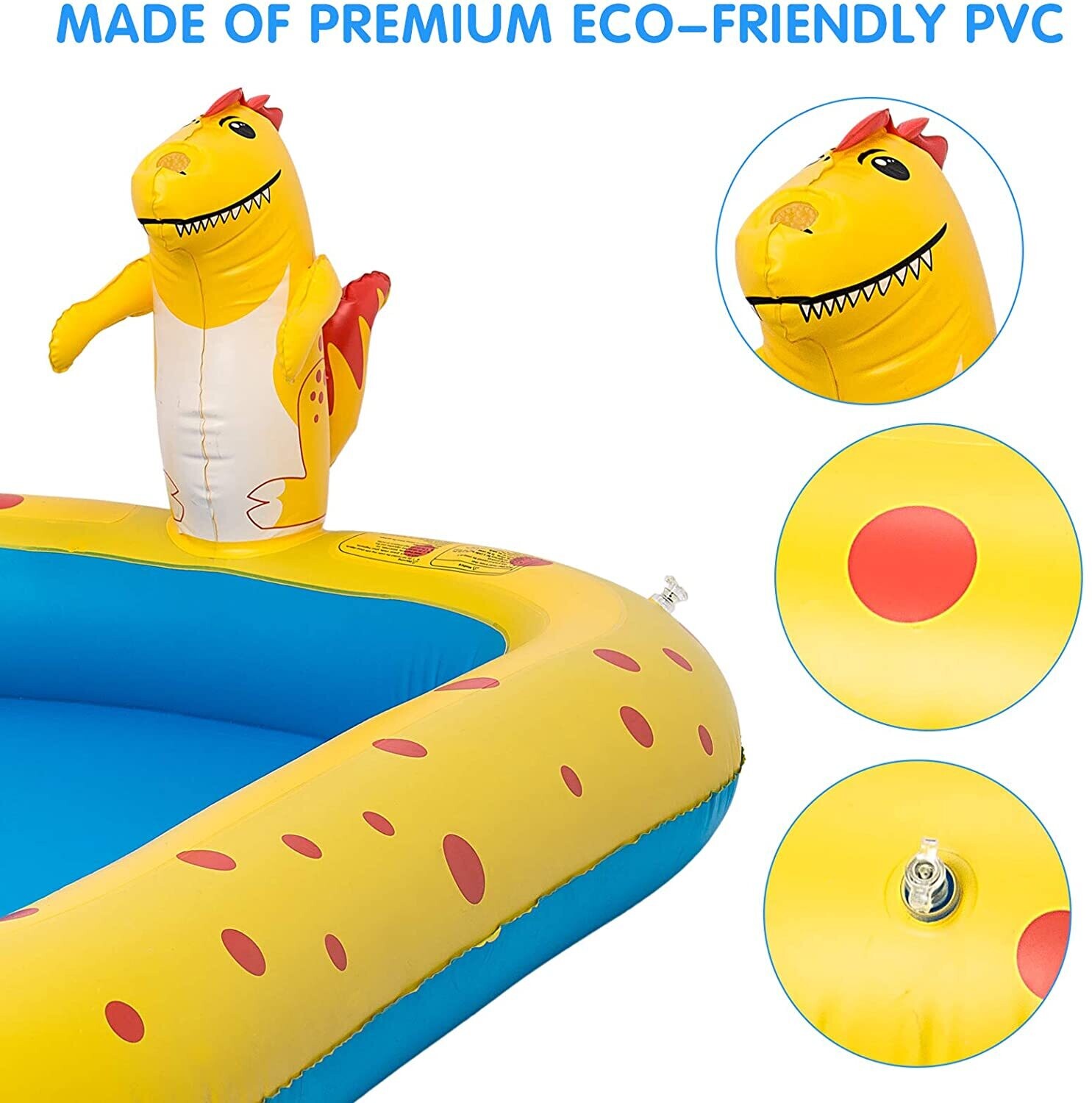 Water Toys Paddling Pool Sprinkler Wading Pool, Splash Pad Sprinkler Infant Swimming Pool for Garden Backyard Fountain Play Water Mat for 3 4 5 6 7+ Kids Boys Girls