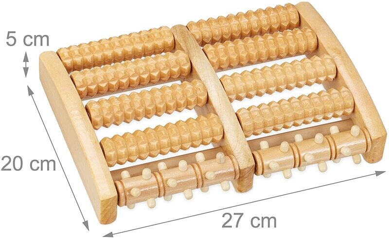 Wooden Foot Massager Roller, Lightweight Massager Bamboo Massager Durable