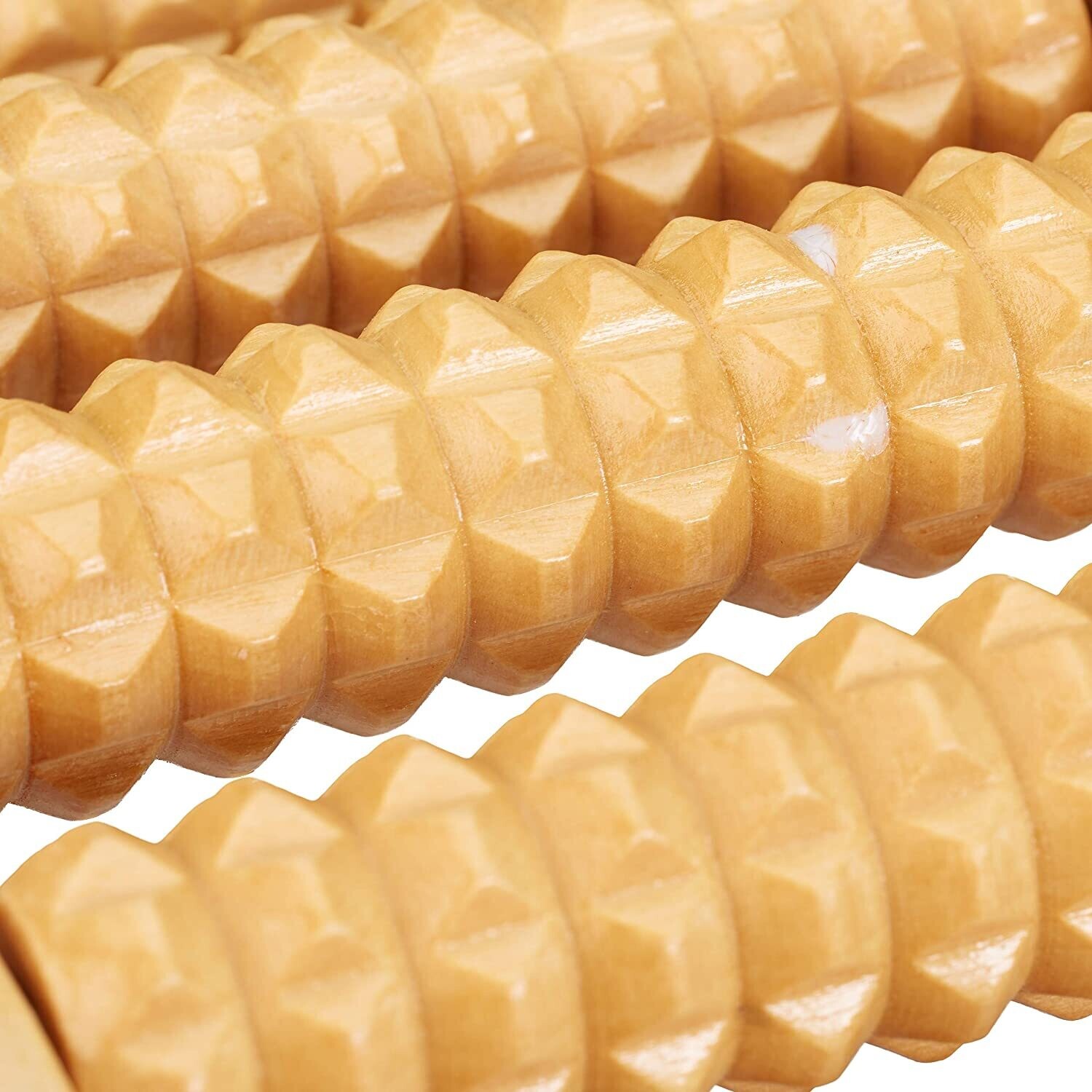 Wooden Foot Massager Roller, Lightweight Massager Bamboo Massager Durable