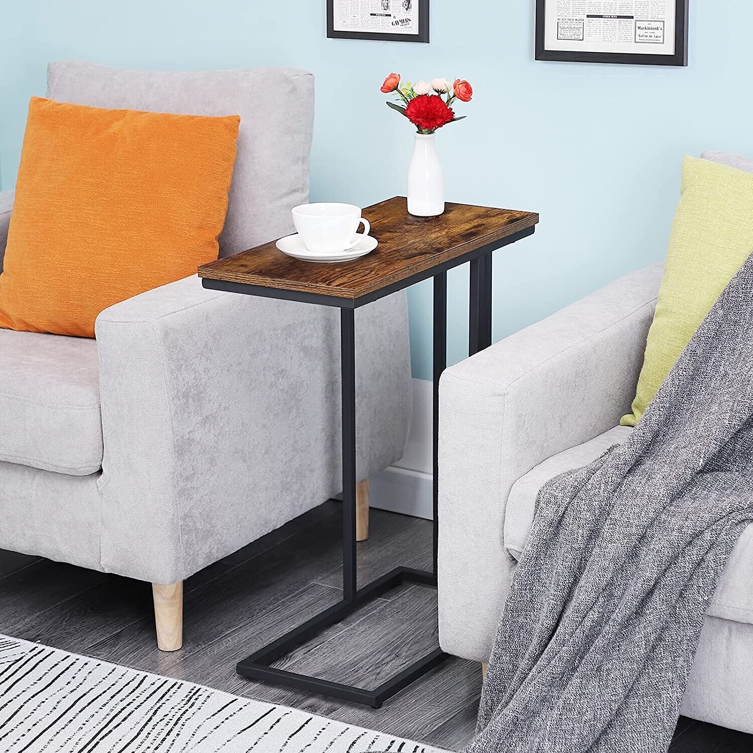 Small Coffee Table with Adjustable Feet