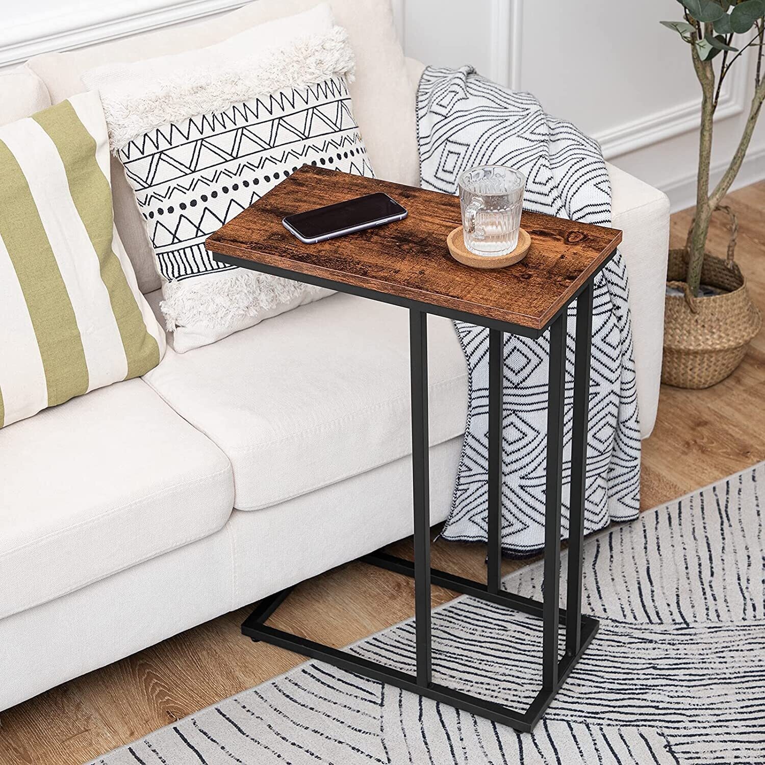 Small Coffee Table with Adjustable Feet