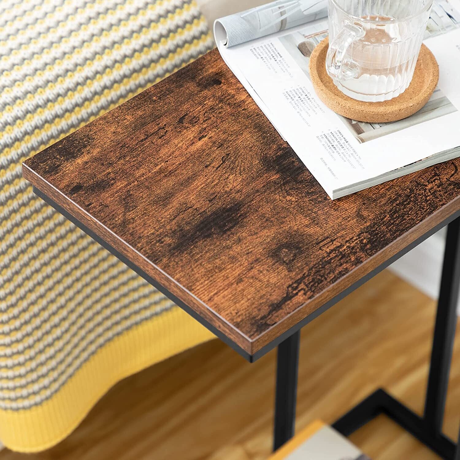 Small Coffee Table with Adjustable Feet