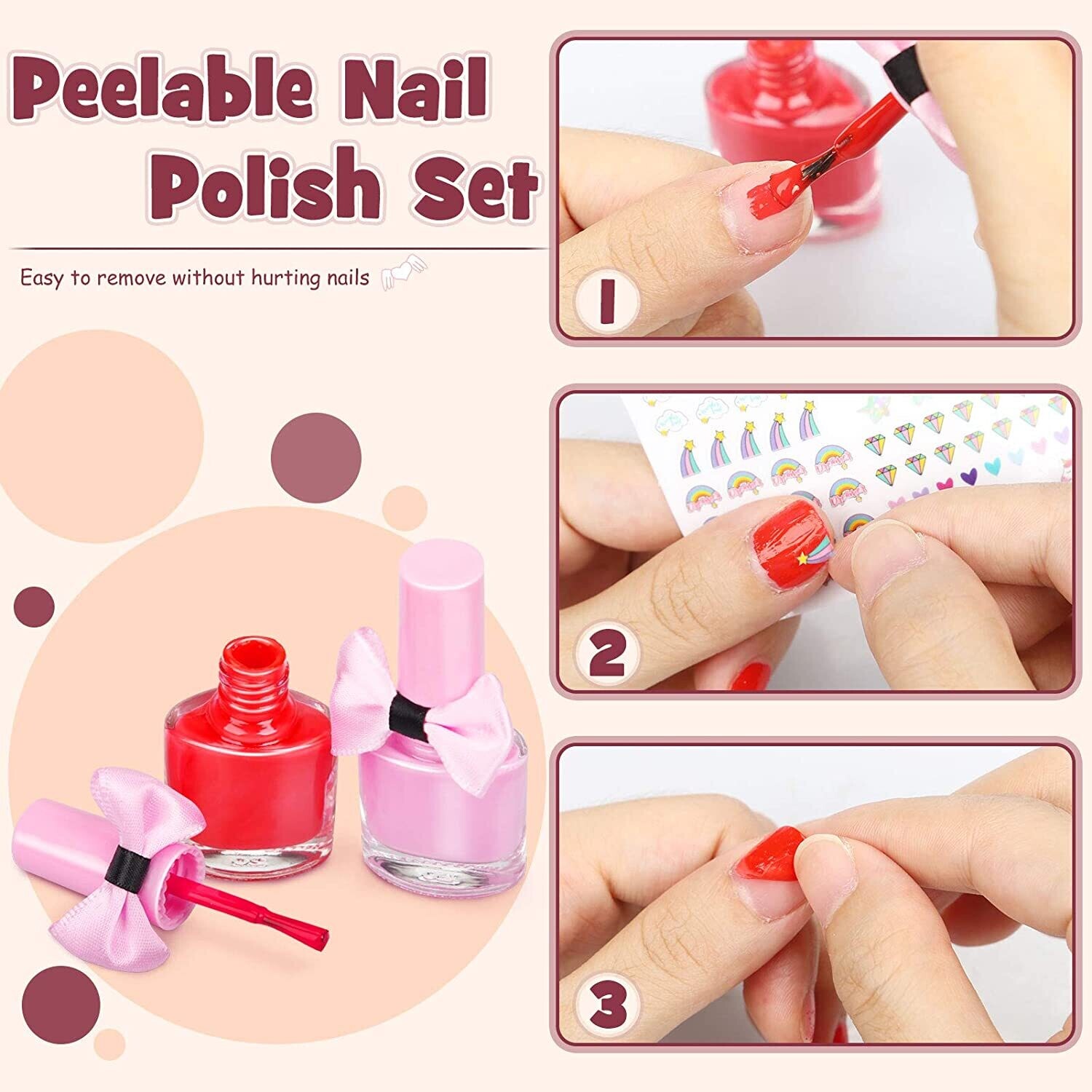 Children&#39;s Washable Make-up Set for Girls, Safe Toy Make-up Kit