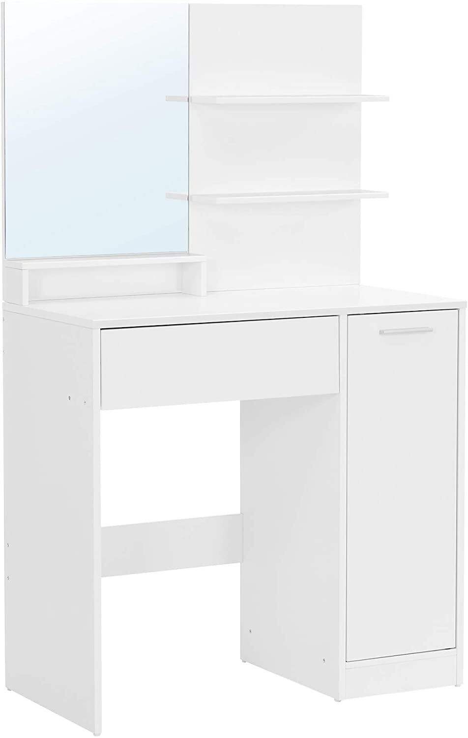 Dressing Table with Mirror, Storage Compartment