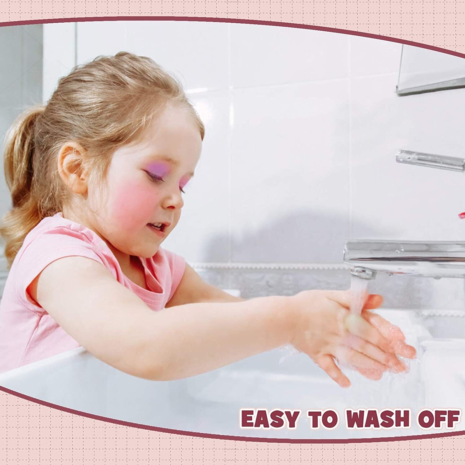 Children&#39;s Washable Make-up Set for Girls, Safe Toy Make-up Kit