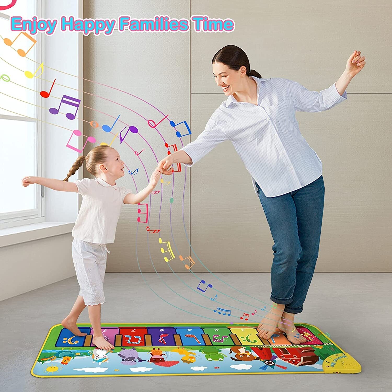Children&#39;s Music Piano Mat, Educational Toy for 1-4 Years Boys and Girls, Interactive Birthday Gift for Toddlers and Babies