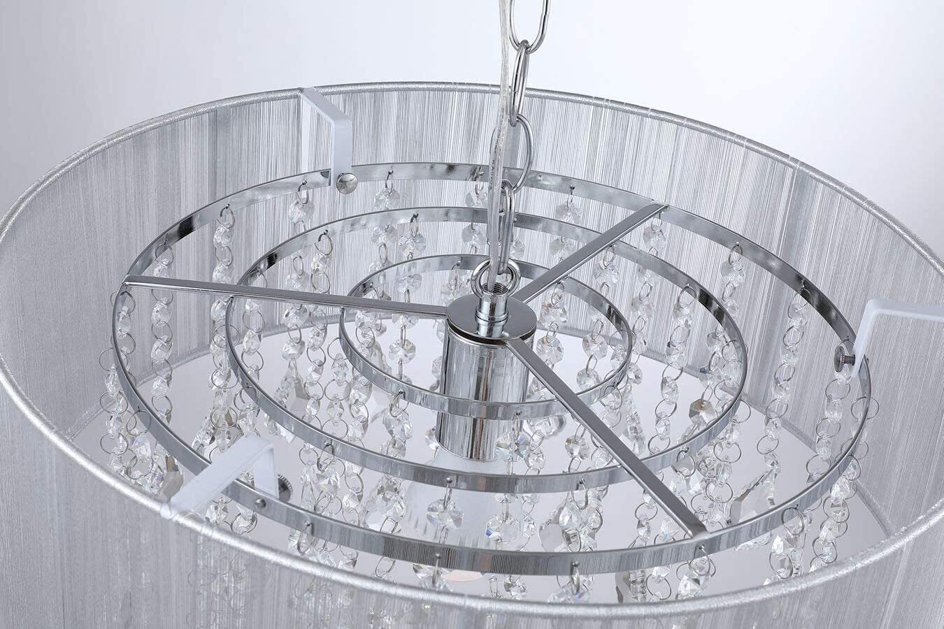 Crystal Raindrop Chandelier Lighting, Flush Mount, Elegant Ceiling Light Fixture