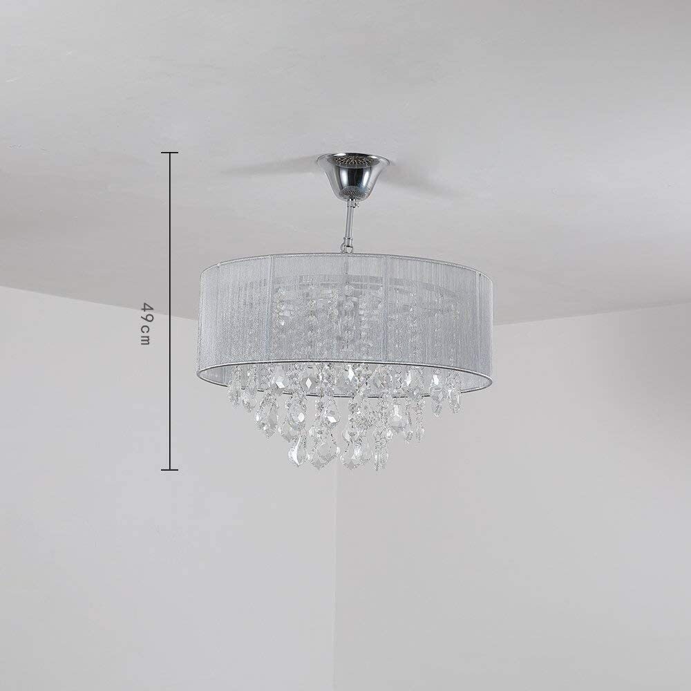 Crystal Raindrop Chandelier Lighting, Flush Mount, Elegant Ceiling Light Fixture