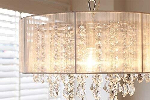 Crystal Raindrop Chandelier Lighting, Flush Mount, Elegant Ceiling Light Fixture