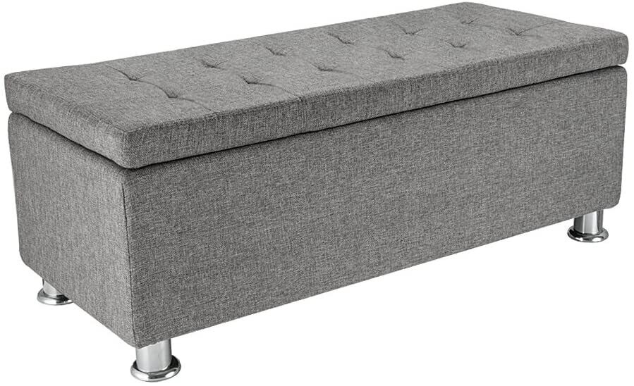 Footrest Canvas Storage Box with 300kg Weight Capacity and Durable Design