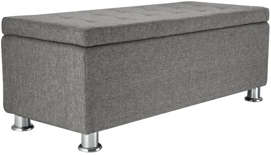 Footrest Canvas Storage Box with 300kg Weight Capacity and Durable Design
