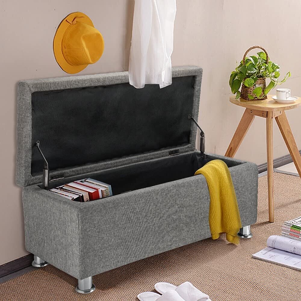 Footrest Canvas Storage Box with 300kg Weight Capacity and Durable Design