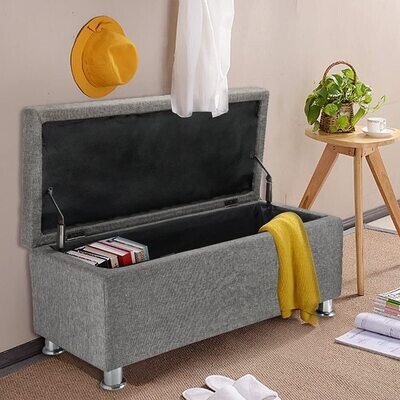 Footrest Canvas Storage Box with 300kg Weight Capacity and Durable Design
