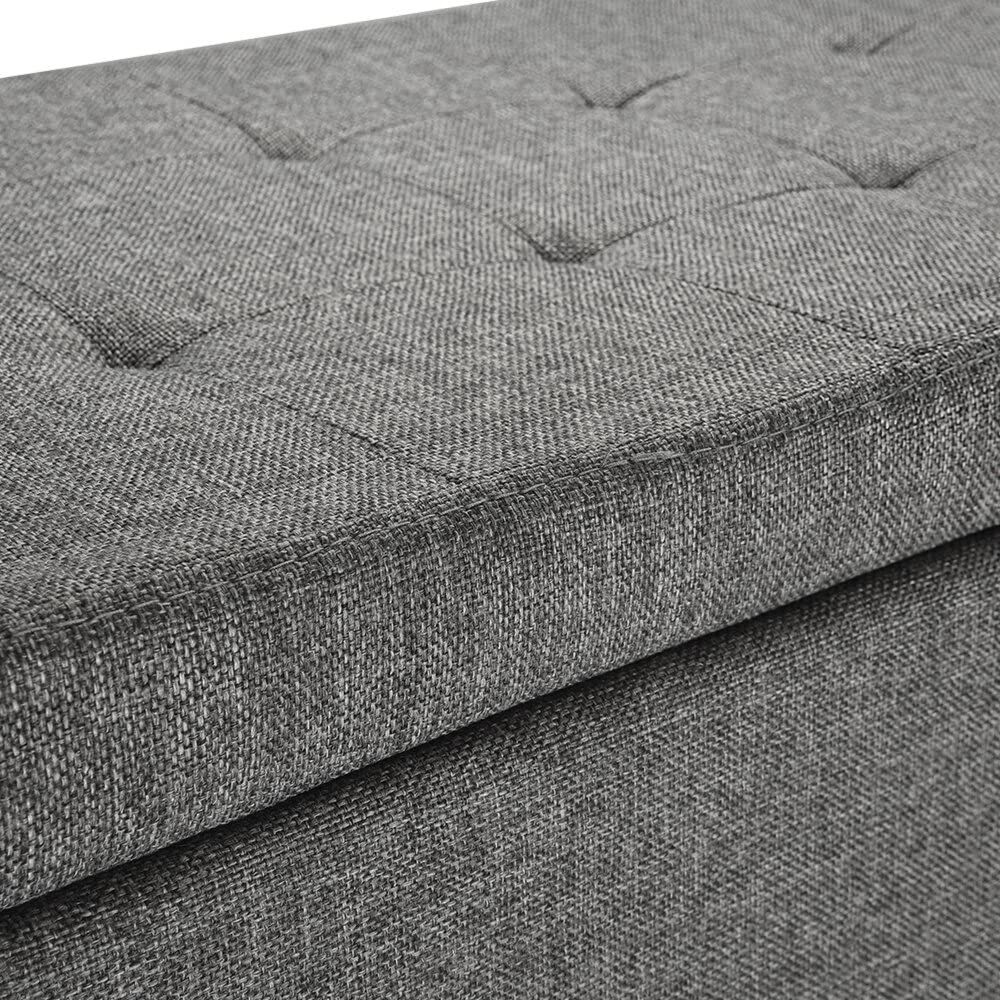 Footrest Canvas Storage Box with 300kg Weight Capacity and Durable Design