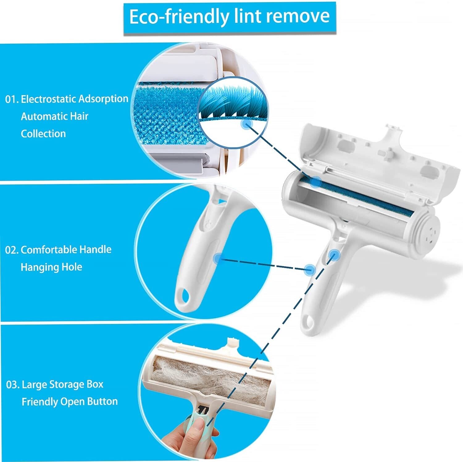 Pet Hair Remover Lint Roller for Dog Hair and Cat Hair