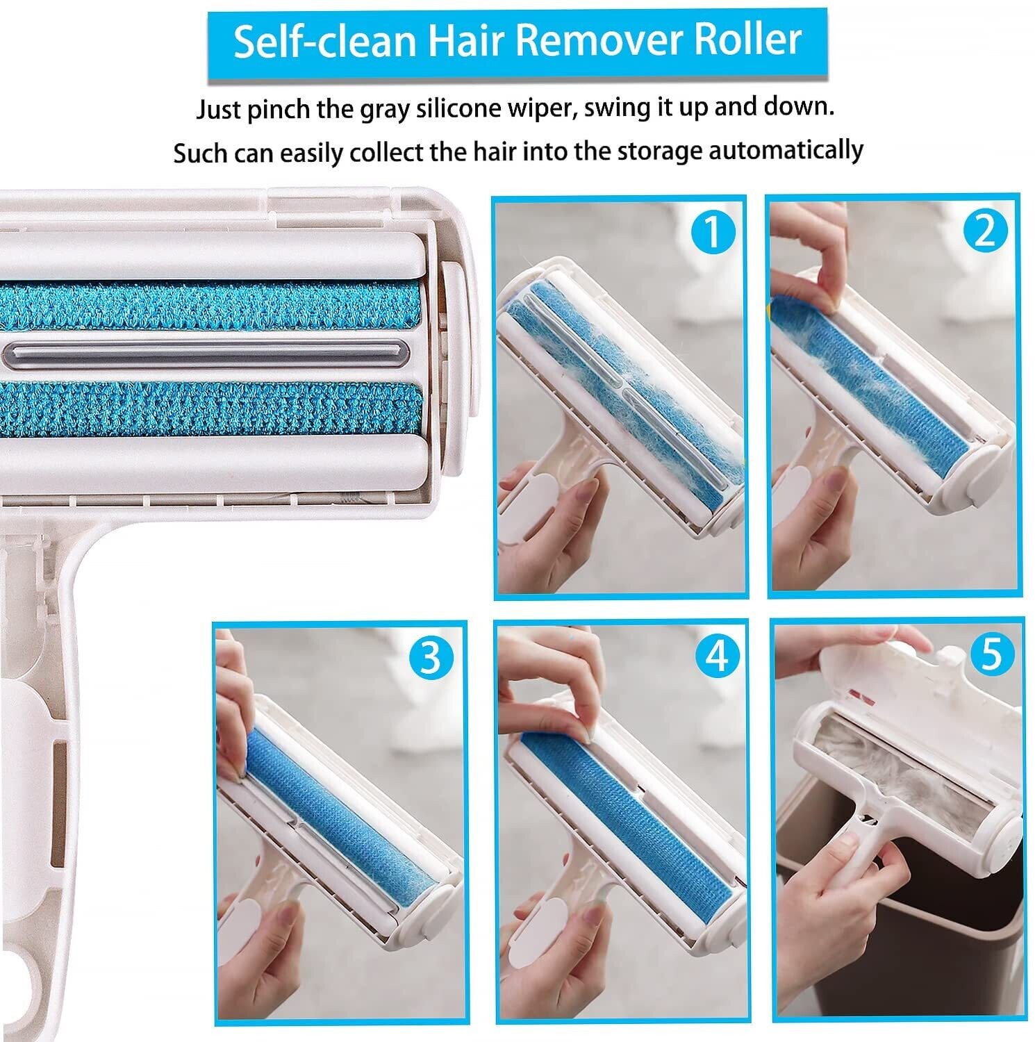 Pet Hair Remover Lint Roller for Dog Hair and Cat Hair