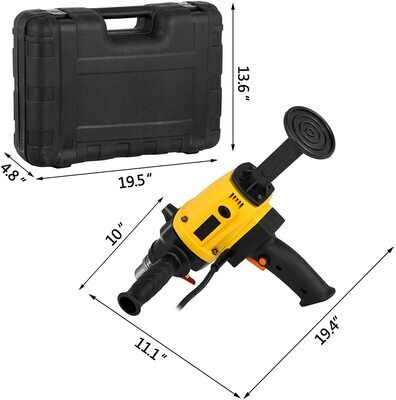 Core Drill 7 Inch Diamond Wet Dry Drill 2280W 220V, High Power Concrete, Masonry, and Tile Drilling Tool