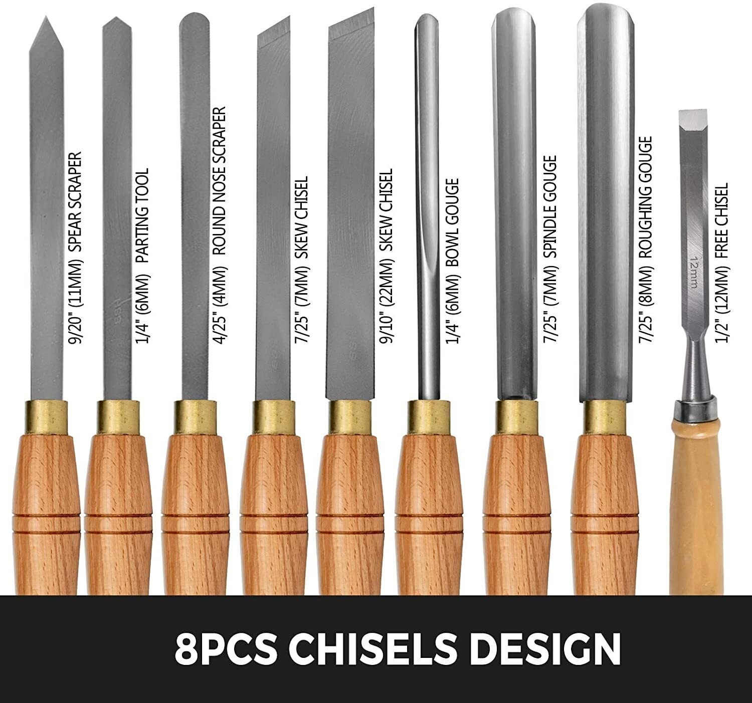 High-Speed Steel Chisel Set for Wood Carving and DIY Craftsmanship