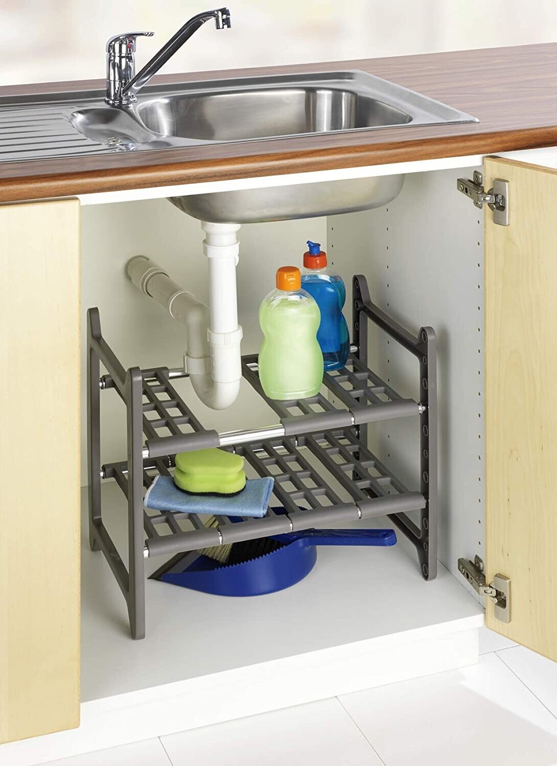 Flexi Kitchen Under Cabinet Shelving Unit Adjustable 44-82 x 39 x 28 cm