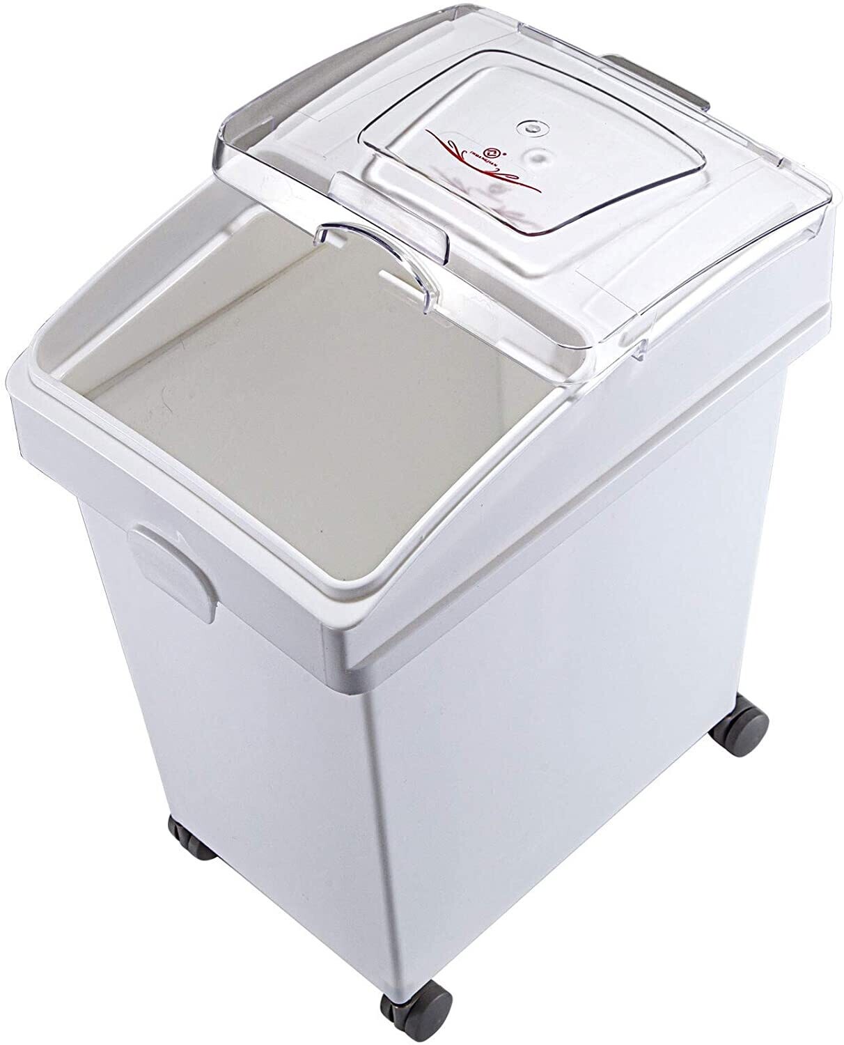Flour and Rice Storage Containers, 25L Capacity, Set of 3, Airtight Ingredient Bins with Wheels