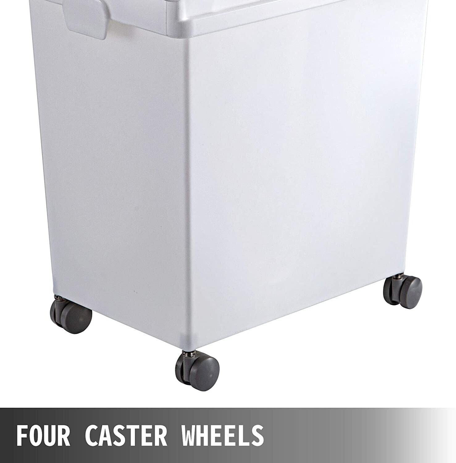 Flour and Rice Storage Containers, 25L Capacity, Set of 3, Airtight Ingredient Bins with Wheels