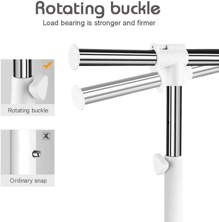Heavy Duty Clothes Rack for Storage and Organization, Adjustable and Durable Garment Rack for Home, Retail, and Commercial Use