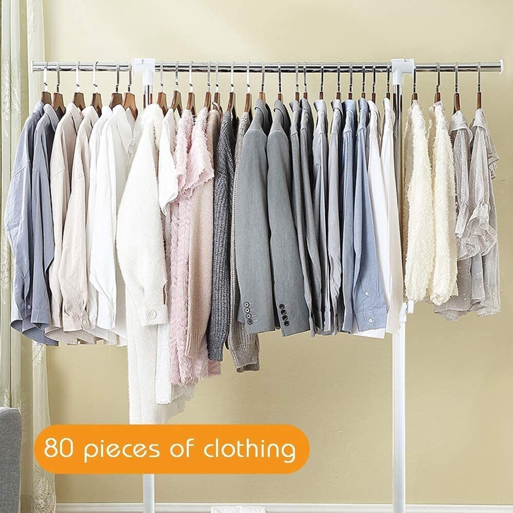 Heavy Duty Clothes Rack for Storage and Organization, Adjustable and Durable Garment Rack for Home, Retail, and Commercial Use