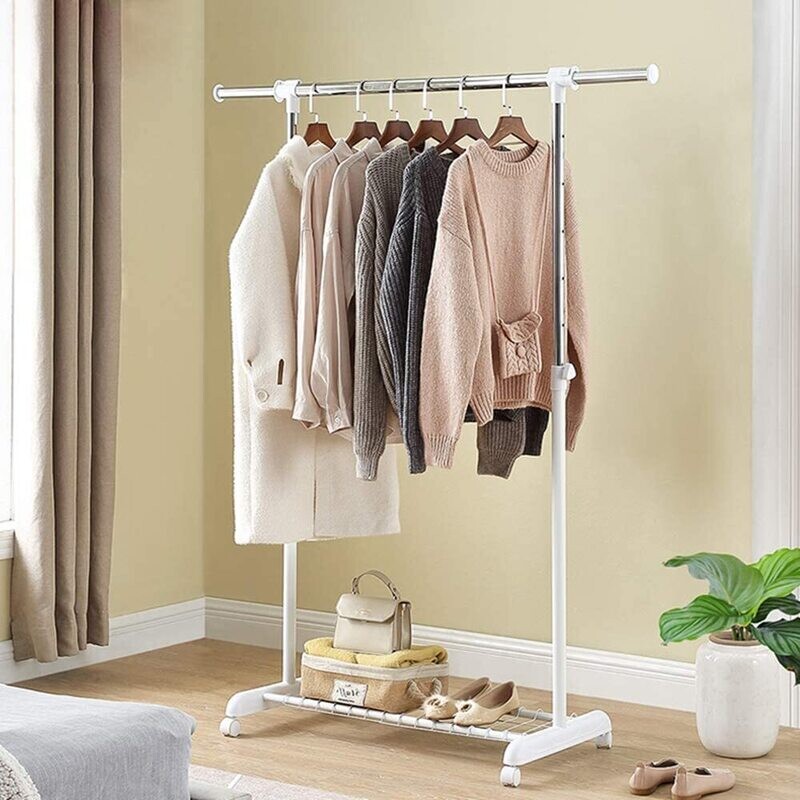 Heavy Duty Clothes Rack for Storage and Organization, Adjustable and Durable Garment Rack for Home, Retail, and Commercial Use
