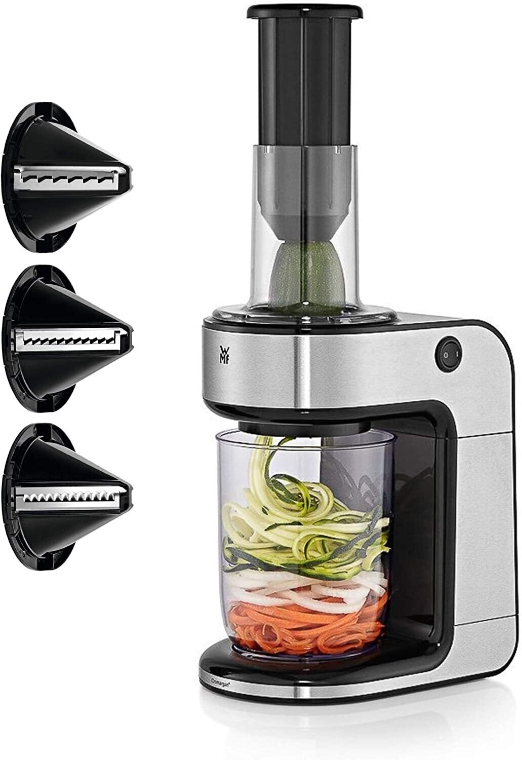 Pro Vegetable Noodle Spiral Slicer, Electric with Citrus Press, Zoodle Maker, Zucchini Noodle Cutter, 3 Cutting Inserts, Collector Container