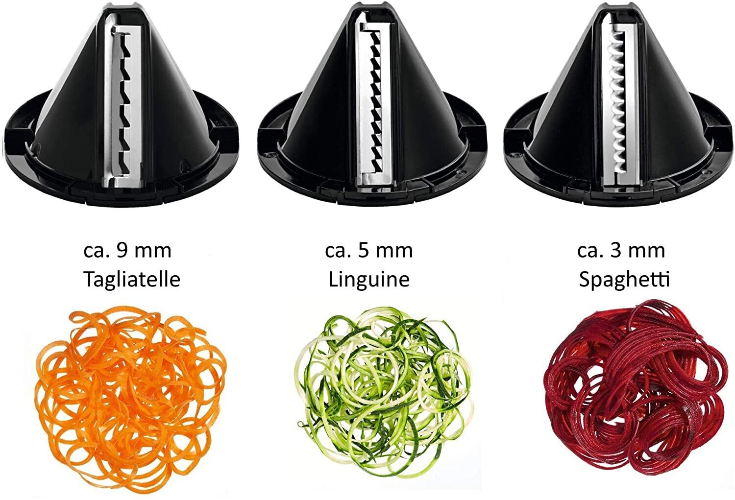 Pro Vegetable Noodle Spiral Slicer, Electric with Citrus Press, Zoodle Maker, Zucchini Noodle Cutter, 3 Cutting Inserts, Collector Container