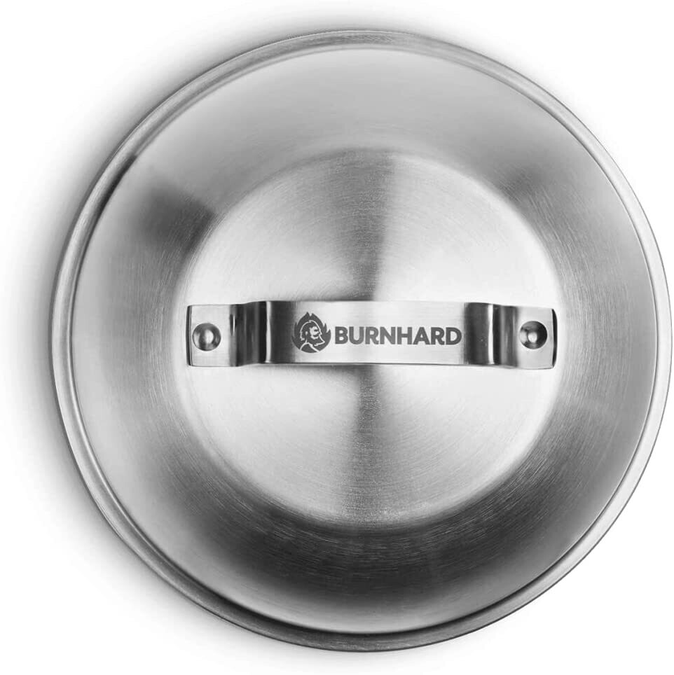 Set of 2 Stainless Steel Burger Bells 16 x 9 cm Melting Bell for Cheeseburger